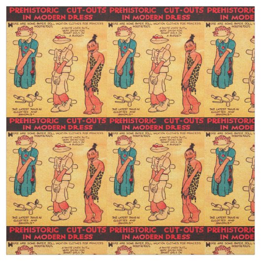 Dreißigerjahre Comicstreifenpapier-Puppe Stoff (Muster)