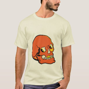 Dreißigerjahre orange Schädel-T - Shirt