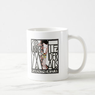 Dreißigerjahre österreichisches Kabarett-Plakat Kaffeetasse