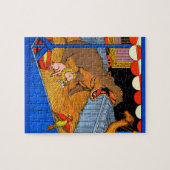 Dreißigerjahre schreiender Hippopotamus und Puzzle (Horizontal)