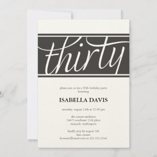 dreißigjährige Einladung