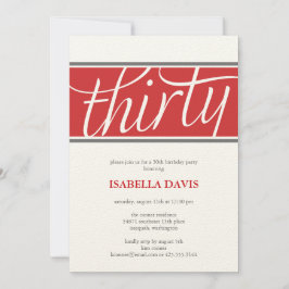 dreißigjährige Einladung