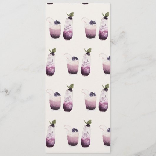 Dreißigjähriges Menü Menükarte (Rückseite)