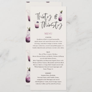 Dreißigjähriges Menü Menükarte