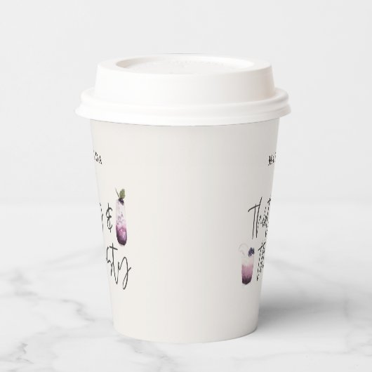 Dreißigunddreißig lila Getränke Geburtstag Pappbecher (Links)