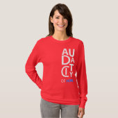 "Dreistigkeits-" Designer-Damen-lange Hülse T-Shirt (Vorne ganz)