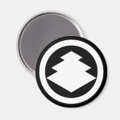 Dreistufige Rundbusse Magnet (Vorderseite/Rückseite)