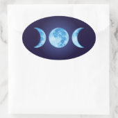 Dreistuhmondsticker Ovaler Aufkleber (Tasche)