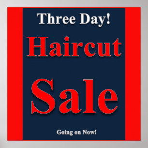 Dreitägige Haircut-Verkauf Poster Matte