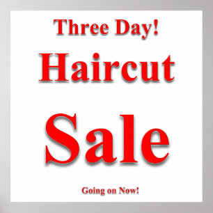 Dreitägige Haircut-Verkauf Poster Matte