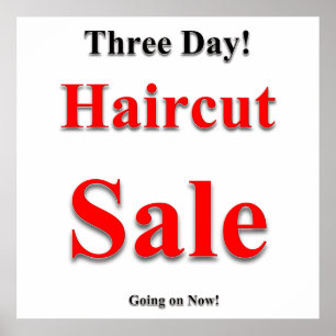 Dreitägige Haircut-Verkauf Poster Matte