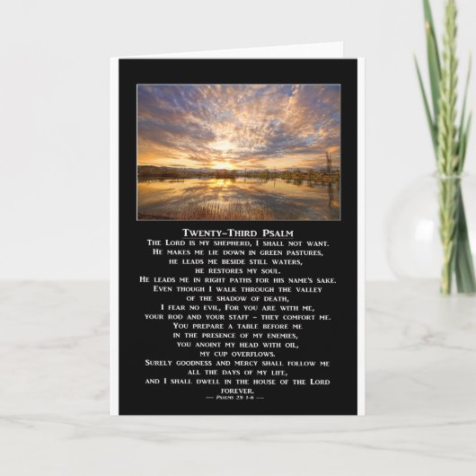 Dreiundzwanzigstes Psalm-Gebet Karte (Vorderseite)