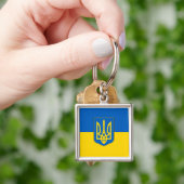 Dreizack der Flagge der Ukraine Schlüsselanhänger (Hand)