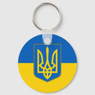 Dreizack der Flagge der Ukraine Schlüsselanhänger
