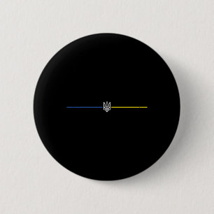 Dreizack Ukraine Linien Ukrainisches Heraldik-Wapp Button