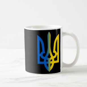 Dreizack ukrainisch Wolodymyr Selensky Präsident v Kaffeetasse
