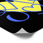 Dreizack-Wappen Ukraine Geschenk Herz Poster (Ecke)