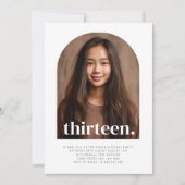 Dreizehn Arch Foto Geburtstag Einladung (Vorderseite)