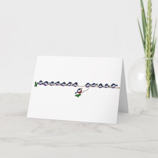 Dreizehn Blackbirds Notecard Karte (Vorderseite)