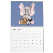 Dreizehn Elefanten und eine Giraffe Kalender (Mär 2027)