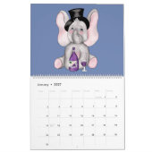 Dreizehn Elefanten und eine Giraffe Kalender (Jan 2027)