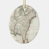 Dreizehn Kolonien Vintage Karte (1776) Keramikornament (Rechts)