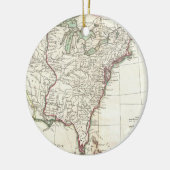 Dreizehn Kolonien Vintage Karte (1776) Keramikornament (Links)