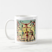 Dreizehn Männer bei Akrobatik Kaffeetasse (Links)