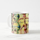 Dreizehn Männer bei Akrobatik Kaffeetasse (Vorderseite Links)