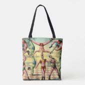 Dreizehn Männer bei Akrobatik Tasche (Rückseite)