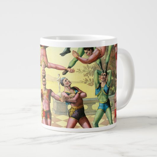 Dreizehn Männer machen Akrobatik Jumbo-Tasse (Vorderseite Rechts)