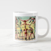 Dreizehn Männer machen Akrobatik Jumbo-Tasse (Rechts)