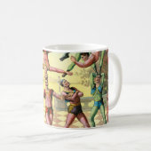Dreizehn Männer machen Akrobatik Kaffeetasse (VorderseiteRechts)