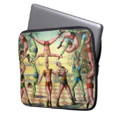 Dreizehn Männer machen Akrobatik Laptopschutzhülle (Vorderseite Links)