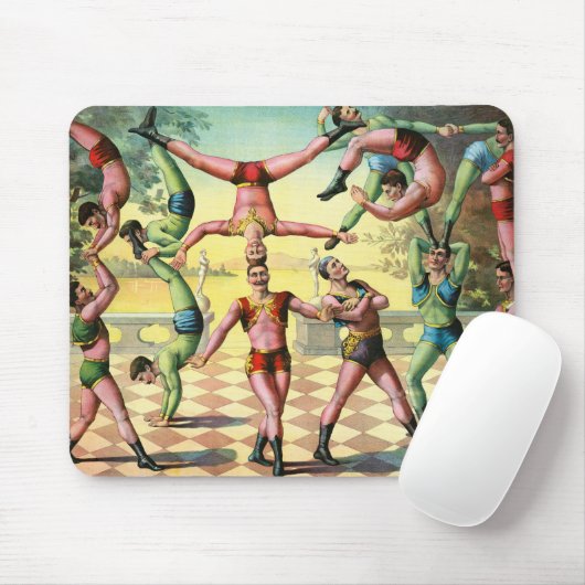 Dreizehn Männer machen Akrobatik Mousepad (Mit Mouse)