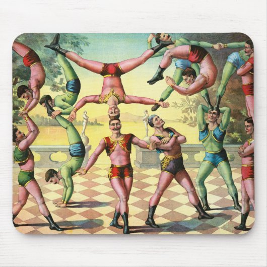 Dreizehn Männer machen Akrobatik Mousepad (Vorne)