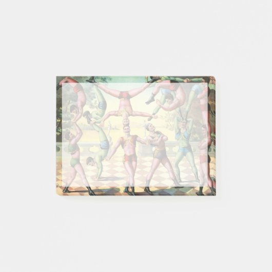 Dreizehn Männer machen Akrobatik Post-it Klebezettel (Vorderseite)