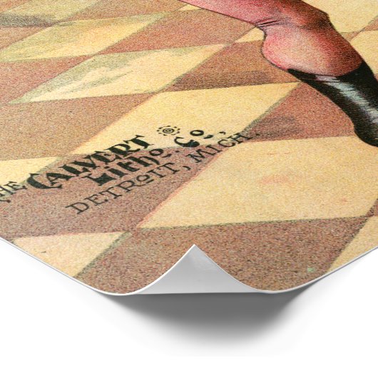 Dreizehn Männer machen Akrobatik Poster (Ecke)