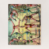 Dreizehn Männer machen Akrobatik Puzzle (Vertikal)