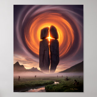 Dreizehn Symbole: Solar Cross Poster Print