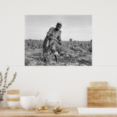 Dreizehnjähriges Pflügen in Georgien Poster (Küche)