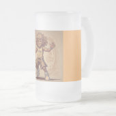 Dreizeiger Mattglas Bierglas (VorderseiteRechts)