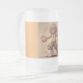 Dreizeiger Mattglas Bierglas (Vorderseite Links)