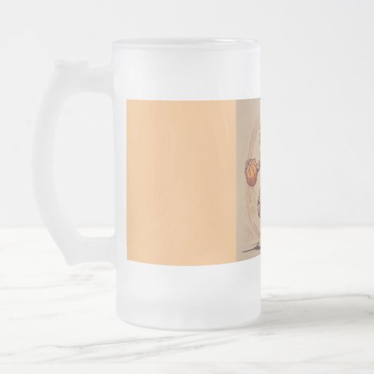 Dreizeiger Mattglas Bierglas (Links)