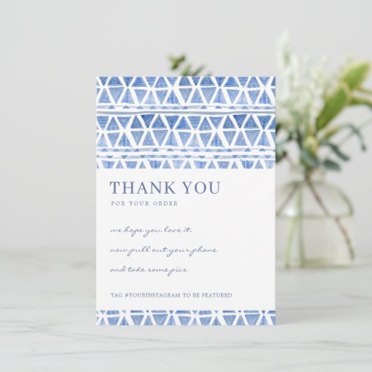 DREIZIERTES PATTERGESCHÄFTSLOGO DANKESKARTE (Stehend Vorderseite)