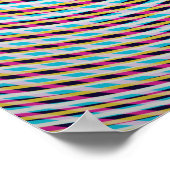 Dreizoniges Moiree-Poster Poster (Ecke)