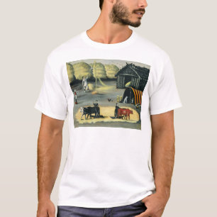 Dreschen des Bodens in einem georgischen Land T-Shirt