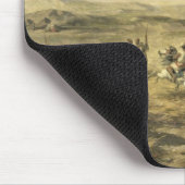 Dreschender Weizen in Algerien, 1853 Mousepad (Ecke)