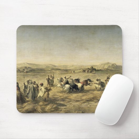 Dreschender Weizen in Algerien, 1853 Mousepad (Mit Mouse)