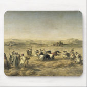 Dreschender Weizen in Algerien, 1853 Mousepad (Vorne)